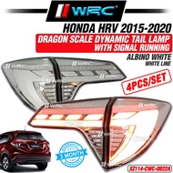 Honda HRV 2015 - 2020 Dragon Scale Dynamic Tail Lamp With Signal Running ( Albino White )