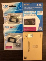 Sony APS-C（A6000-A6600）  螢幕保護貼、eye caps、FW50電池