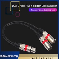 [kidsworld.my] XLR Splitter Cable XLR Y Splitter Cable 3 Pin XLR Female To Dual XLR Male Patch Y Cab