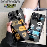 Latest Xiaomi Redmi Note 12 4G Glossy Glass Softcase - R Note 12 Glass Softcase - R Note 12 Glitter 