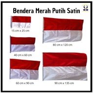 MERAH PRICE PER 1 PCS - Red and White Flag Indonesian Flag Pelessatin 40 x 60 cm / 60 x 90 cm / 80 x