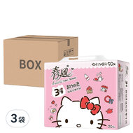 春風 Hello Kitty 3層超細柔抽取式衛生紙 90張  20包  3袋