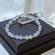 【嚴選】玻璃體藍月光石 彩虹糖果碧璽 水晶手鍊