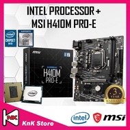 MSI H410M PRO-E H410 LGA1200 MOTHERBOARD + Intel 10TH GEN CORE PENTIIUM / I3 / I5 / I7 / I9 CPU COMB