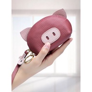 dompet perempuan cute dompet perempuan Cute Piggy Girl Mini ins Genuine Leather Coin Purse