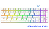 แมคคานิคอลคีย์บอร์ด ไร้สาย Royal Kludge RK100 RGB Hot swap คีย์บอร์ด 3 mode ไร้สายบลูทูธและมีสาย เปล