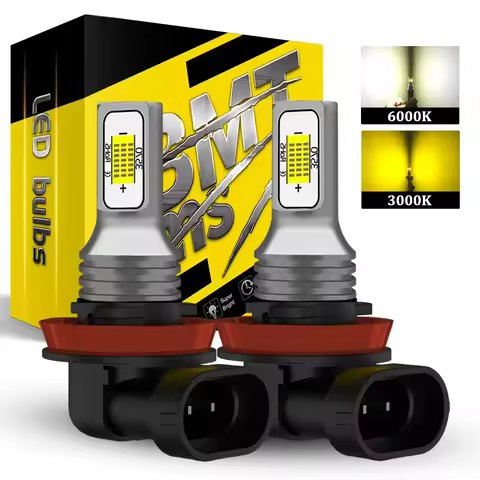 BMTxms 2Pcs H11 H8 H10 9005 HB3 9006 HB4 LED Bulb Car Fog Light DRL Lamp Canbus For Honda Civic Insi