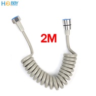 Dây sen lò xo cho vòi xịt toilet co giãn màu xám Hobby Home Decor SLX