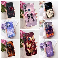 6.52'' Case Tecno Pop 5 LTE Cover Cute Cat Fashion Butterfly 2D Painted Casing Tecno BD4 BD4i BD4a