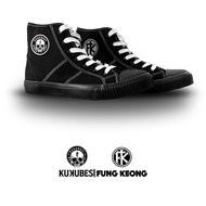 FK Sneakers x KUKUBESI | Fung Keong Unisex Black Canvas Sneakers with Self Fastener Patches