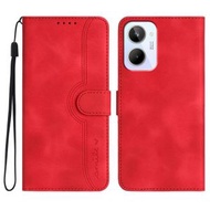 全城熱賣 - 適用於 Realme 10 4G YX 0030款愛心圖案膚感手機皮套（紅色）