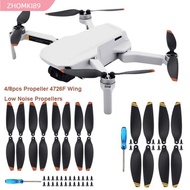ZHOMKI89 4/8pcs 4726F Wing Propeller, PC material 3Colors Low Noise Propellers,  Mini Quick Release 