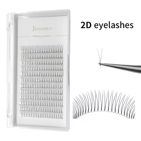 2D/3D/4D Russian Short Stem Pre Made Volume Fans 5d 0.10 J/B/C/D Curl Natural Soft Individual Fan Ey