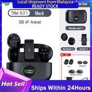 TNW A37 Wireless Lavalier Microphone Noise Cancelling with Magnetic Dual-Channel Mic for IOS Type-c