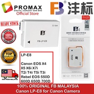 FB Tech Canon LP-E8 E8 Battery for Canon X4 X5 X6i X7i T2i T4i T5i T3i Rebel EOS 550D 600D 650D 700D