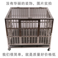 Dog Cage Large Dog Medium Dog Stainless Steel Dog Cage Folding With Toilet Indoor Small Dog Pet Cage