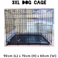 【2023】 Collapsible Dog Cage Pet Cat XXXL 5 Black 2 Door with Bubble wrap