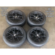 USED RIM BBS 16 INCH WITH TYRE 205/50/16 FOR MYVI ALZA WIRA VIOS YARIS HATCHBACK JAZZ CITY