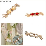 KOOK 5Pcs Metal Chinese Knots Frog Buttons Cheongsam Buttons Fish Knots Buttons