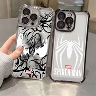 Marvel Hero Spiderman Venom Cool Electroplated Case For Samsung A57 5G A37 A17 A07 TPU Clear Phone C