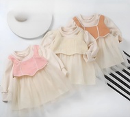 Dress Anak Perempuan Model Baju Dress Rompi Bludru 2 In1 Variasi Baju Kaos Dalamn Lengan Panjang Kombinasi Rok Tutu Tile Usia 1-4 Tahun | fashion trendy Terbaru Anak Cewek bahan adem dan lembut | Jc