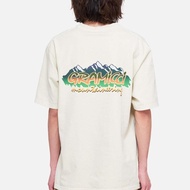 GRAMIC100% cotton outdoor T-shirt letter Snow Mountain loose top short sleeve for men and women