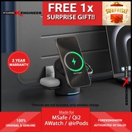 ADAM Elements Mag Tube Qi2 3-in-1 Intelligent Charging Station