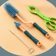 3Pcs Silicone Bottle Cleaning Brush Baby Pacifier Brush Rotary Bottle Washing Brush