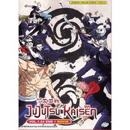 Jujutsu Kaisen Vol.1-24 END &amp; Movie Complete Anime DVD + FREE Keychain