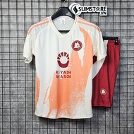 Áo Đá Banh CLB As Roma Kem 2025 - Áo Bóng Đá Nam Nữ Thun Lạnh Mát Mẻ