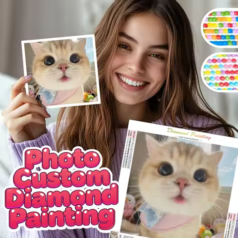 RUOPOTY Photo Custom Diamond Painting Complete Kit pet Rhinestones handmade 5D Diamond Pictures diy 