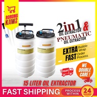 Oil Extractor 15Liter Pneumatic & Manual Oil Extractor Pump Vacuum Oil Fluid Pump 15 L Pneumatic Oil