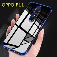 Case OPPO F11 เคสออฟโป้ F11ธรรมดา เคสนิ่ม TPU เคสใสขอบสี สินค้ามาใหม่ สีดำ สีแดง สีนำเงิน Case Oppo F11
