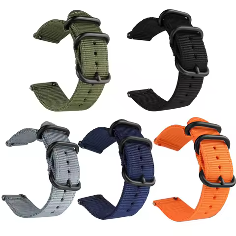 Nylon Loop Canvas Watch Strap For Casio PROTREK PRW-6600 PRG-600/650Y Wrist Straps Replace Watchband