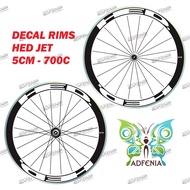 HED JET Sticker 4 cm wide Sticker Decal Rims Roadbike Fixedgear 700c