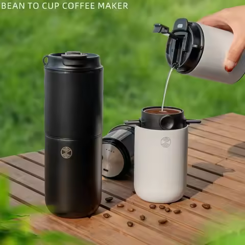 ZIGO Portable Electric Coffee Grinder Five In One Pour Over Coffee Maker For Outdoor Travel Camping 