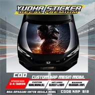 MESIN SPIDERMAN ANIMATED ENGINE HOOD STICKER FREE CUSTOM FOR ALL TYPES OF CARS CAP 812- KAP 815