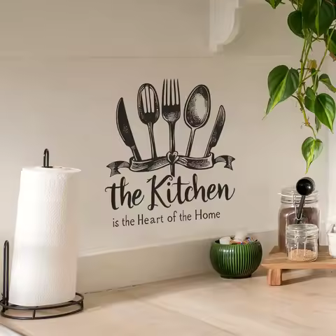 Kitchen Wall Decor Sticker Kitchen Quotes Bless This Kitchen Wall Decals Flower Art Removable DIY Vi