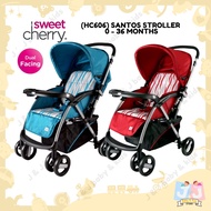 Sweet Cherry HC606 Santos Baby Stroller / 2 Ways Facing with Full Coverage Canopy/ Removable Tray & 