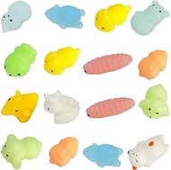 Mochi Squishy Toys, 32 PCs Kawaii Mini Squishy Animals, Mochi Squishy Toys for Party Favors, Cute Stress Relief Toy, Small Fun Toys Valentines Day Gifts