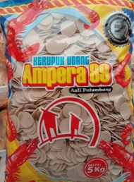 kerupuk udang Ampera 89 warna putih reapack 500 gr