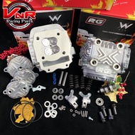 ฝาสูบ4วาล์ว พร้อมอุปกรณ์ขนาดวาล์ว 18/21 19/22 21/24 (พร้อมฝาครอบปิดวาล์ว) สำหรับรถลูก56-67 มม.WAVE12