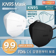 50PCS KN95 Mask Face 5 ply Protection KN-95 Mask Washable N 95 Mask Reusable Protection 5-Layers Med