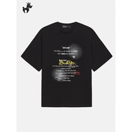 Captain Haggis T-shirt Couple's outfit Black 200g American letter print unisex short sleeved shirt