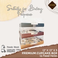 16 FIX HOLES PREMUIM CUPCAKE BOXES / CUPCAKE BOX TRANSPARENT/ SPECIAL CAKE BOX