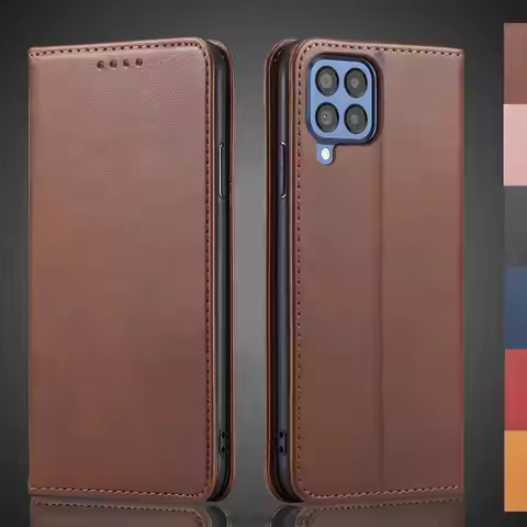 Magnetic attraction Leather Case for Samsung Galaxy M33 (M33 5G) Holster Flip Cover Case Wallet Phon
