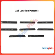 Brickphils Printed Tiles - 1x8 Location Patterns