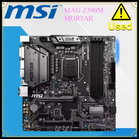 MSI MAG Z390M MORTAR LGA 1151 (300 Series) Intel Z390 HDMI USB 3.1 Micro ATX Intel Motherboard