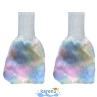 KAREN Plush Fluffy Boots Cover, Fur Plush Fluffy Y2K Boots Socks,  Thickened Hairy Balls Warm Hosier