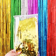 Thickened Polka Dot Laser Rain Silk Door Curtain Tassel Birthday Party Layout Props Wedding Backgrou